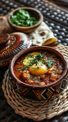 Doro Wot or Doro Wat is a tasty Ethiopian dish that is mostly served on religious holidays and occasions. AI generated illustration