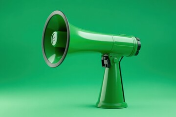 A Green Megaphone Against A Green Background