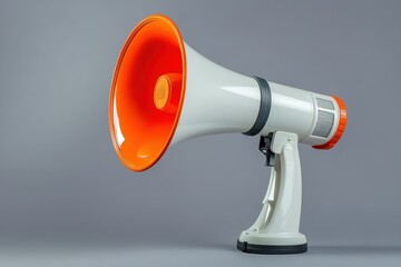 White and Orange Portable Handheld Megaphone Speaker