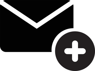 Fototapeta premium Rounded Filled Envelope Icon