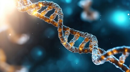 Colorful DNA molecule. Concept image of a structure of the genetic code.