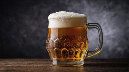 Refreshing Beer in Glass Mug,Golden Ale,Craft Beer