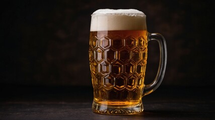 Light Beer in a Glass Mug