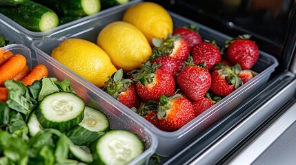 fruit salad in a supermarket
