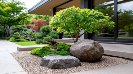 Obraz premium japanese garden in the garden