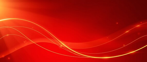 Luxury design style. Abstract curved red shape on red background with candle lighting effect and copy space for text.