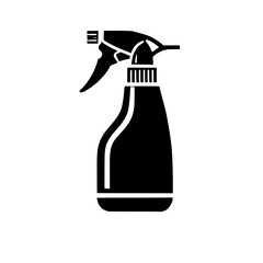 Simple Spray Bottle Icon: A clean and minimalist icon design of a spray bottle, perfect for various cleaning, gardening, or household applications.