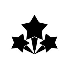 three stars vector icon