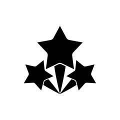 three stars vector icon