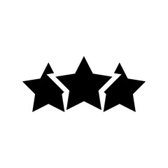three stars vector icon