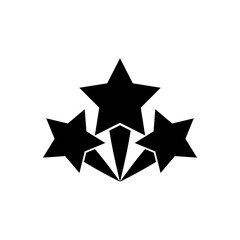 three stars vector icon
