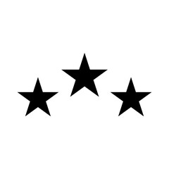 three stars vector icon