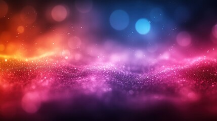 Fototapeta premium Abstract Colorful Glitter Waves, Pink, Purple, Blue and Orange Sparkle Background