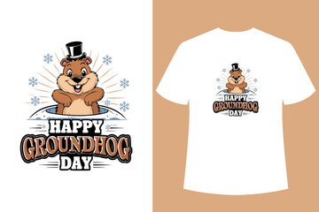 Groundhog Day T-shirt Design, Groundhog Day, T-shirt Design