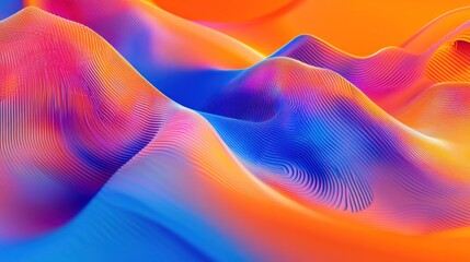 Abstract vibrant colorful wavy lines background
