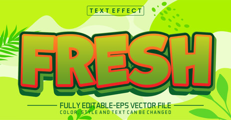 Fresh font Text effect editable