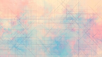 Fototapeta premium Pastel abstract background with intersecting lines and soft textures