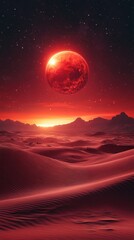 Crimson Planet: A Martian Sunset