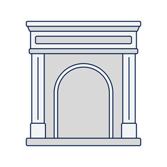 Fireplace, A decorative fireplace with a classic mantel, adding warmth and style to a home. 