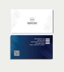 Double-sided creative business card template. Modern presentation card with company logo. Vector business card template. Visiting card for business and personal use. Vector illustration design.