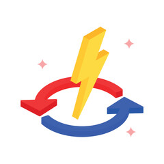 Energy sustainability Isometric Filled style icon. Eps 10 File