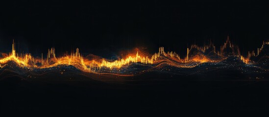 A stunning abstract depiction of fiery waves, showcasing vibrant orange and red hues against a dark backdrop.