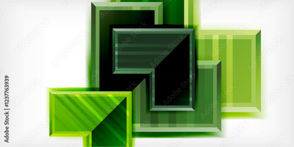 Poster Arrow symbols created with 3d effects and line texture geometric abstract background