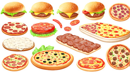 Collection of 3D Pizza Sets in Vibrant and Realistic Designs