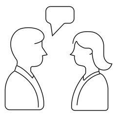 Communication line icon vector with white background.