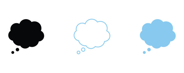 Speech bauble icon, speech bauble silhouette vector, outline style speech bauble icons vector isolated on white background.