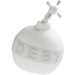 Debt Bomb 3D Icon