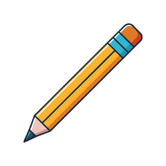 A vector illustration of School crayons pencil on white background
