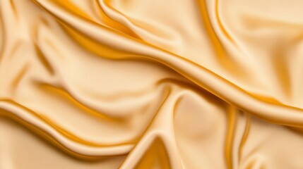 Obraz premium Smooth Golden Silk Fabric in Soft, Flowing Drapery Texture