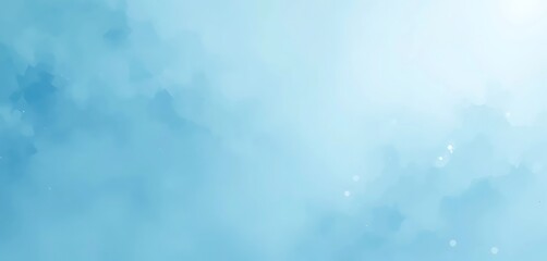 Abstract light blue watercolor background with soft clouds and subtle light effects, perfect for elegant designs and dreamy aesthetics.
