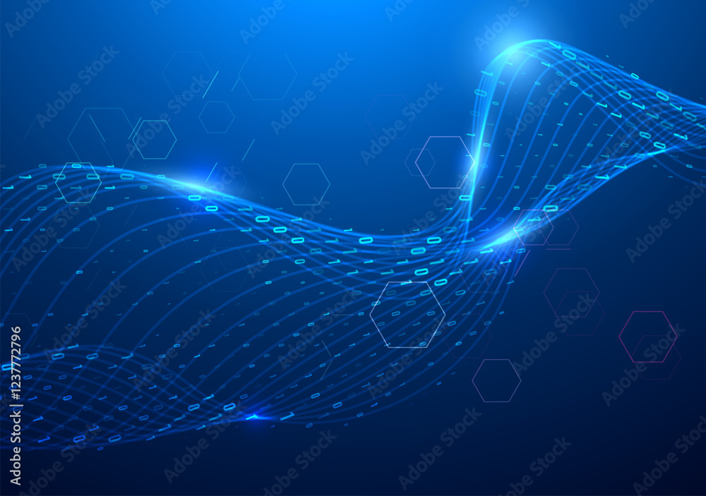 Poster abstract big data code representation. modern high-tech data background. graphic concept for your de