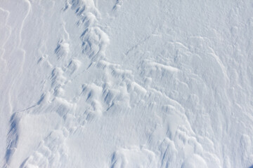 The snow is white and the ground is covered in it