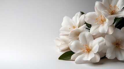 Elegant White Flowers Bouquet: A Serene Still Life