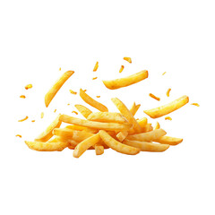 potato sticks and sauce flying in the air png