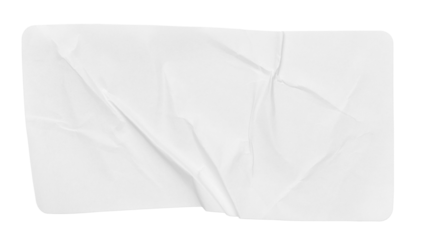 white paper wrinkled poster template ,blank glued creased paper sheet mockup.white poster mockup on wall. empty paper mockup.