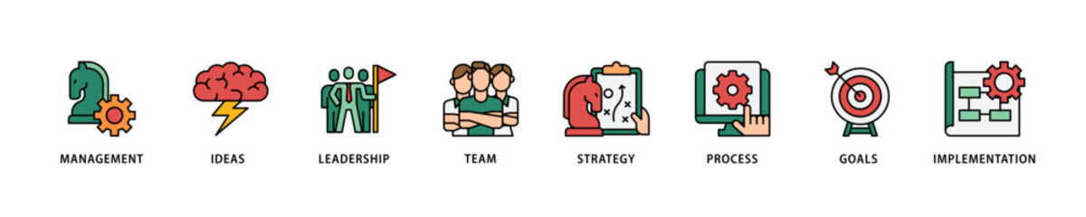 Business to business icon set flow process which consists of cooperation, commerce, transaction, sales, marketing, supply chain icon live stroke and easy to edit .