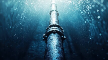 Underwater pipeline inspection highlights climate pollution policy challenges marine environment industrial context depth perspective