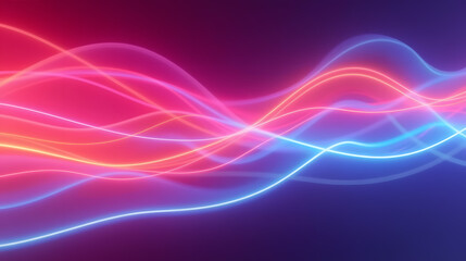 Vibrant Light Waves in Motion Creating a Dynamic Abstract Background with a Blend of Pink and Blue Colors for Modern Design Projects