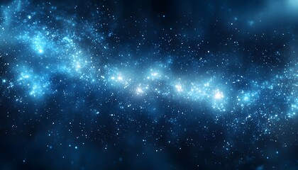 Obraz premium Celestial Sparkles A Galaxy Of Blue Lights