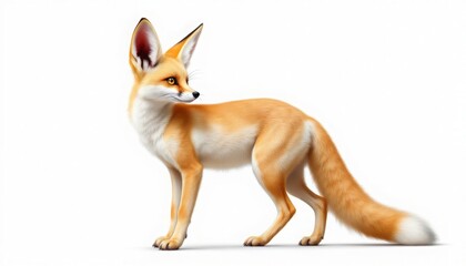 Fototapeta premium Cute Fennec Fox Image Digital Art Wildlife Print