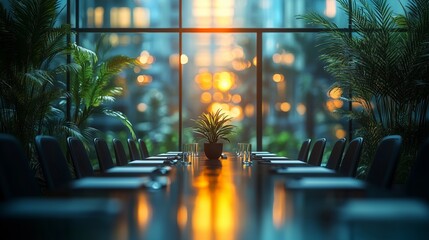 Business office with blurred people casual wear, with blurred bokeh background