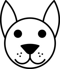 dog icon vector outline