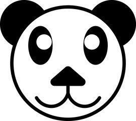 panda icon vector outline