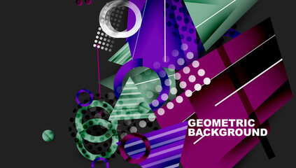 Fototapeta premium Creative triangles and circles composition