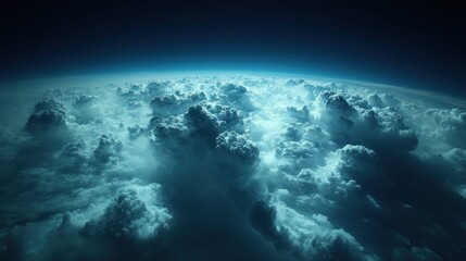 Celestial Cloudscape: An Aerial View of Earth's Atmosphere