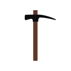 brick hammer flat icon illustration color 